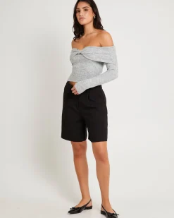 Piper Twist Off Shoulder Long Sleeve Knit