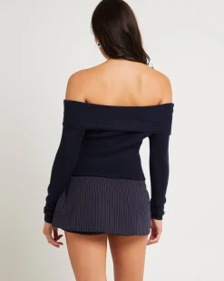 Piper Twist Off Shoulder Long Sleeve Knit
