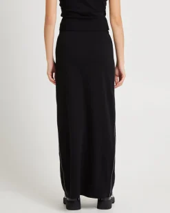 Pitch Piped Maxi Jersey Skirt
