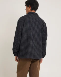 Plaid Zip Through Long Sleeve Shirt