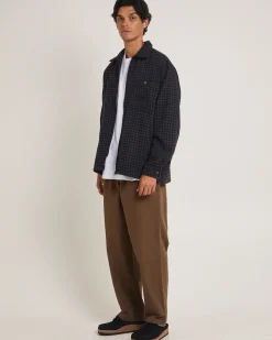Plaid Zip Through Long Sleeve Shirt