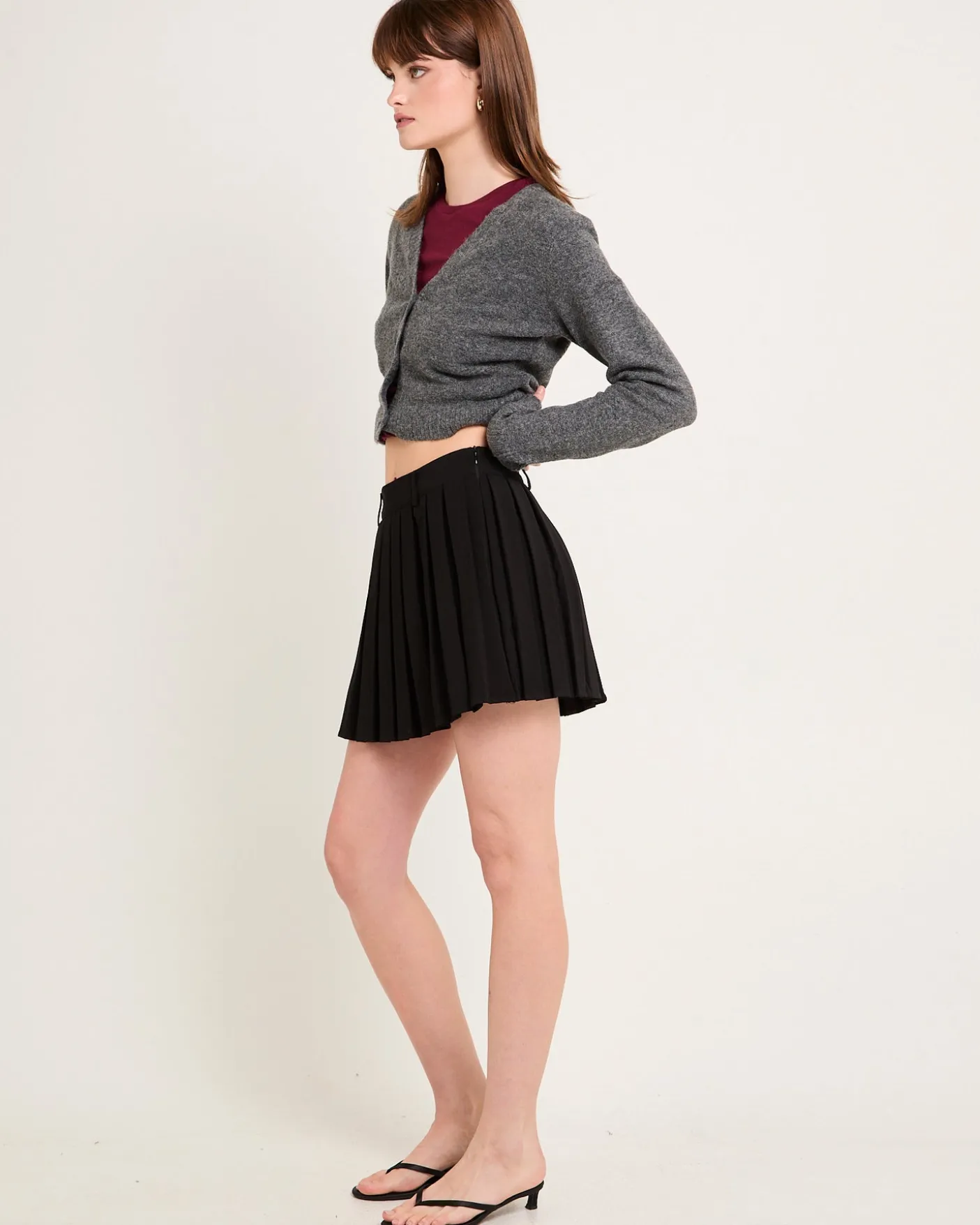 Pleated Mini Skirt