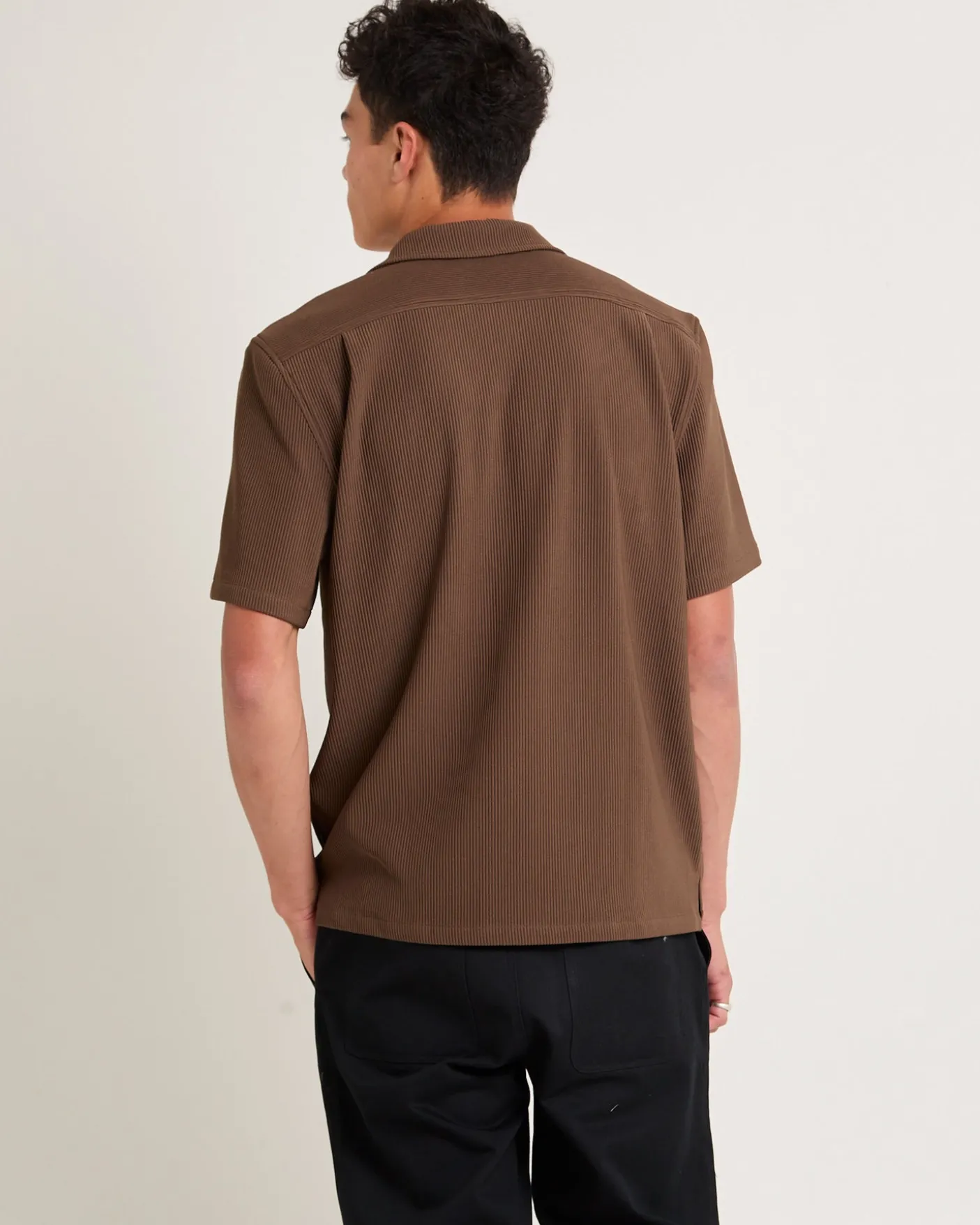 Pleated Resort Short Sleeve Shirt