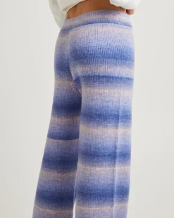 Pnoom Wide Leg Knit Pants Powder Blue