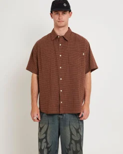 Point Plaid Summer Short Sleeve Shirt
