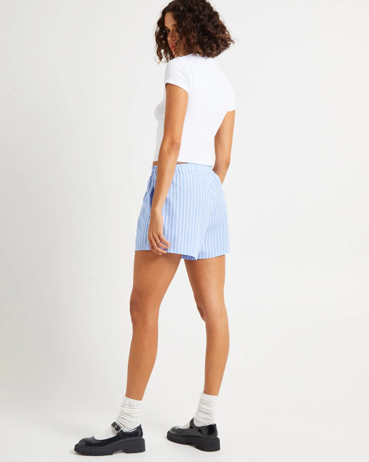 Poppy Poplin Stripe Shorts