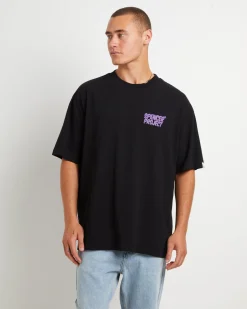 Puffy Short Sleeve T-Shirt in Black
