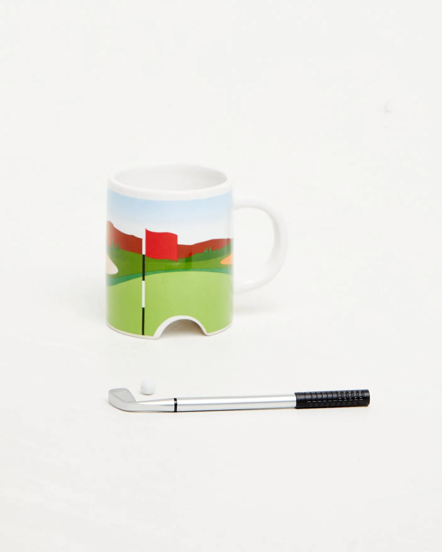 Putter Cup Gold Mug With Pen