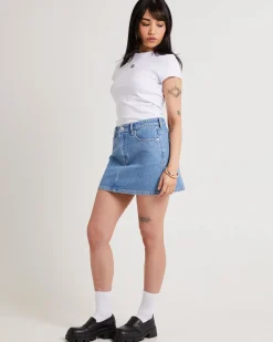 Relaxed Denim Mini Skirt