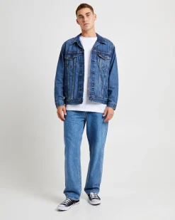 Relaxed Fit Trucker Denim Jacket Waterfalls