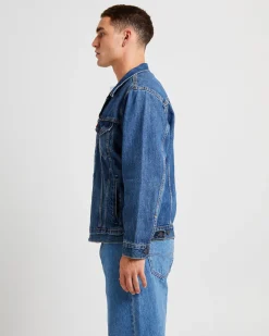 Relaxed Fit Trucker Denim Jacket Waterfalls