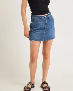 Repair Denim Mini Skirt