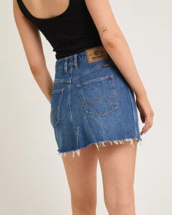 Repair Denim Mini Skirt