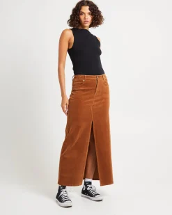 Repair Maxi Skirt Caramel Cord