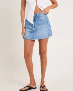 Repair Mini Denim Skirt