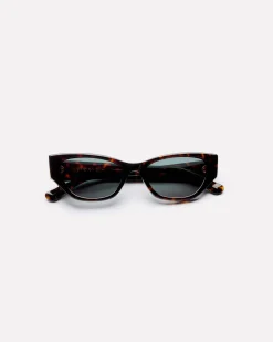 Reprise Sunglasses in Tortoise Polished/Green