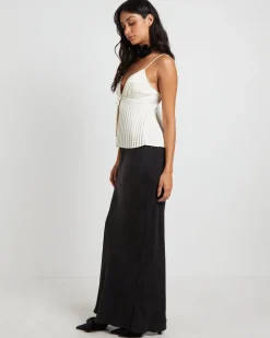 Rhea Pleated Top in Ivory