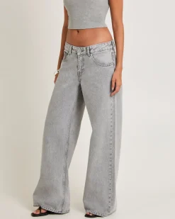 Rhue Wide Leg Jeans Ash Gray