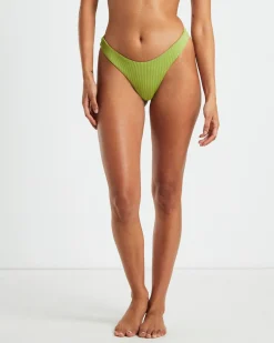 Rib Cheeky Cut Bikini Bottoms