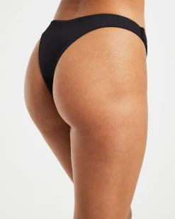 Rib Cheeky Cut Bikini Bottoms