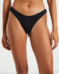 Rib Cheeky Cut Bikini Bottoms