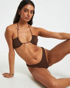 Rib Cross Front Bikini Top