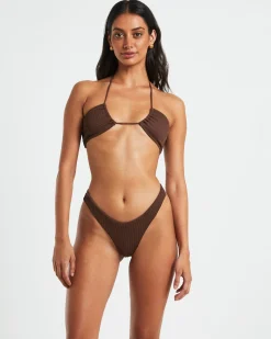 Rib Cross Front Bikini Top