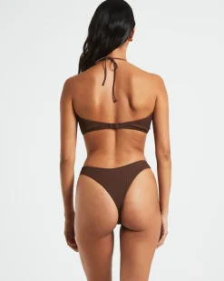 Rib Cross Front Bikini Top