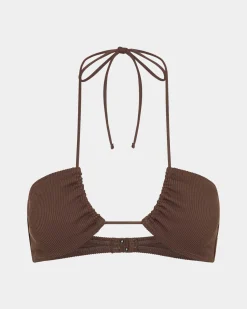 Rib Cross Front Bikini Top