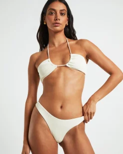 Rib Cross Front Bikini Top
