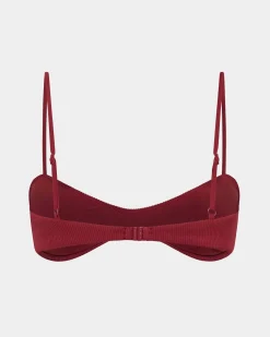 Rib Curve Crop Bikini Top