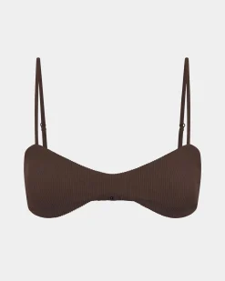 Rib Curve Crop Bikini Top