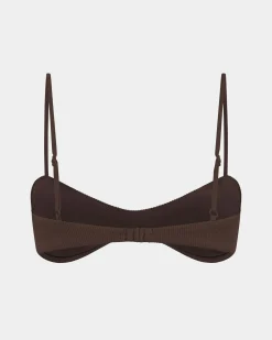 Rib Curve Crop Bikini Top