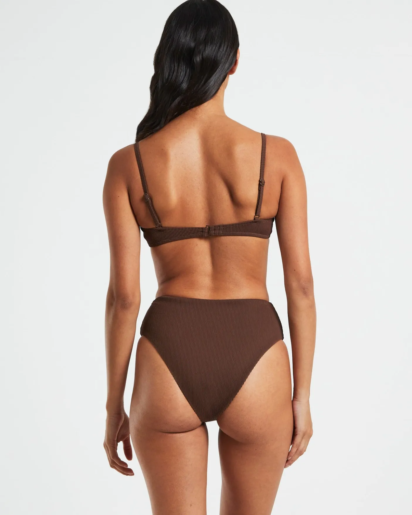 Rib Cut Out Underwire Bikini Top Bikini Top