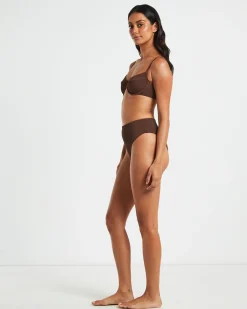Rib Cut Out Underwire Bikini Top Bikini Top
