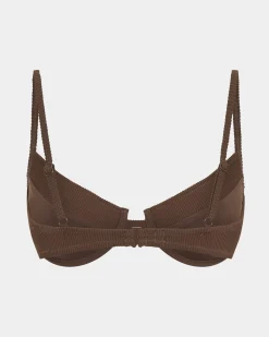 Rib Cut Out Underwire Bikini Top Bikini Top