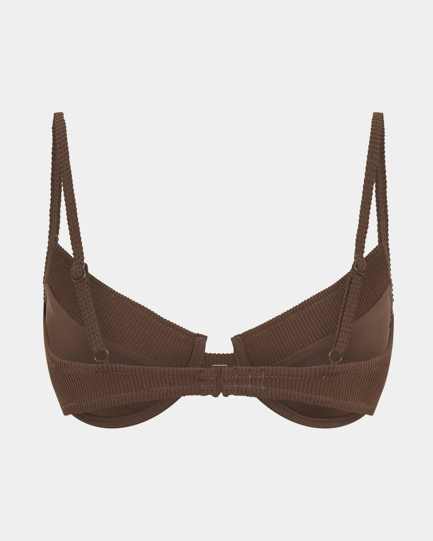 Rib Cut Out Underwire Bikini Top Bikini Top