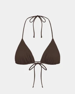 Rib Halter Triangle Bikini Top