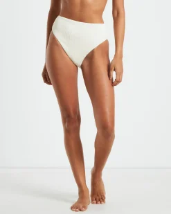 Rib High Waisted Bottoms in Almond