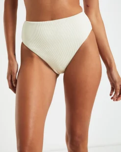 Rib High Waisted Bottoms in Almond