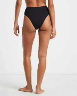 Rib High Waisted Bottoms in Black