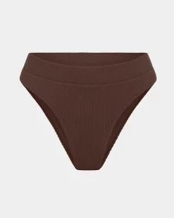 Rib 80'S High Cut Bikini Bottoms