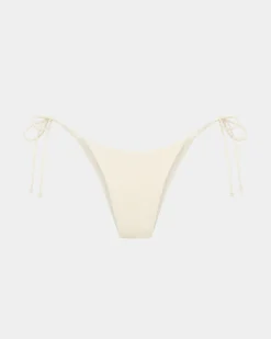 Rib Skinny Strap Tie Side Bikini Bottom