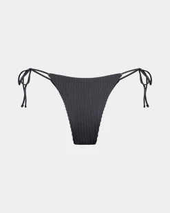 Rib Skinny Strap Tie Side Bottoms