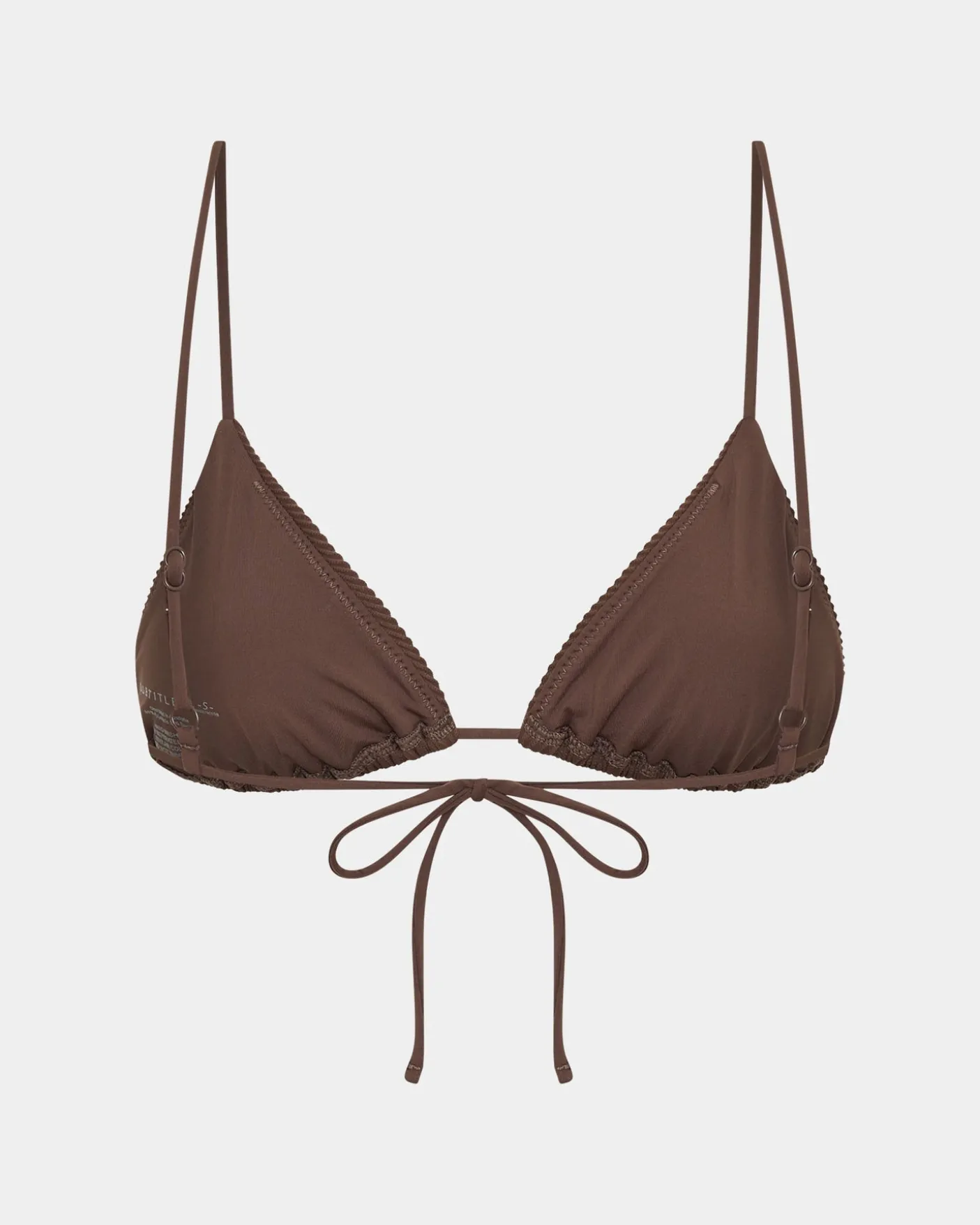 Rib Skinny Strap Triangle Bikini Top Bikini Top