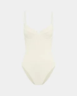 Rib Underwire Bikini Top One Piece