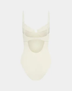 Rib Underwire Bikini Top One Piece