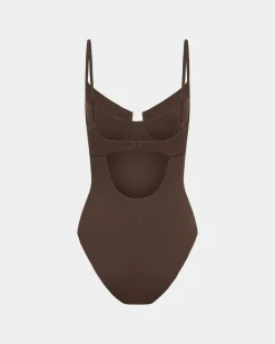 Rib Underwire Bikini Top One Piece