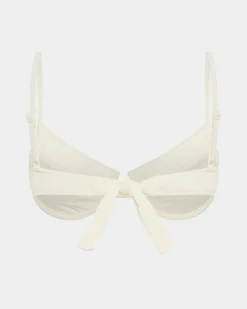 Rib Underwire Tie Back Bikini Top