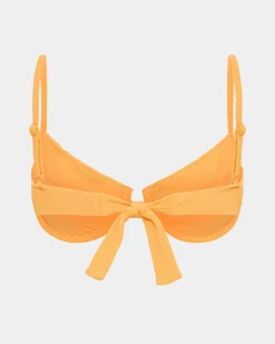 Rib Underwire Tie Back Bikini Top